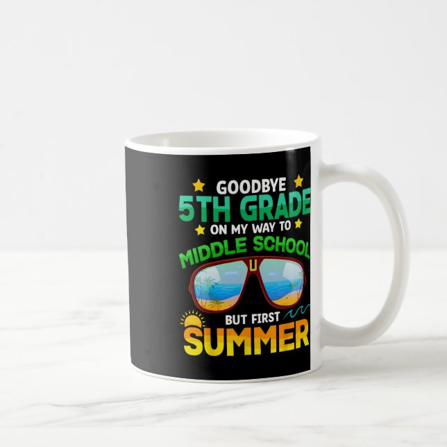 Taza De Café Primer Grado De Verano De Grado De Educación Media (Derecha)