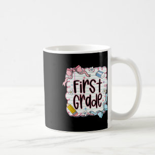 Taza De Café Primer Grado De Vuelta A La Escuela Para Chicas Bl