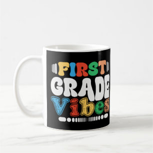 Taza De Café Primer Grado Vibes De Vuelta Al Profesor De Estudi