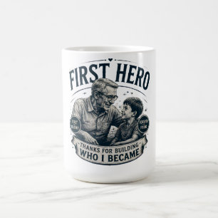 Taza De Café Primer héroe amigo eterno Día del Padre Vintage