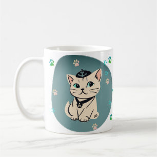 Taza De Café Primer Oficial de Gato Amante de la Travesura Rega