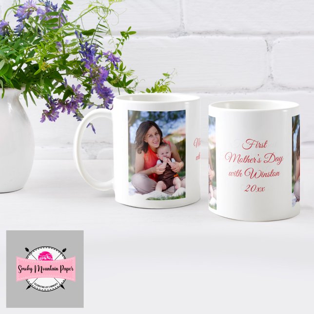 Taza De Café Primer Personalizado del Día de la Madre Foto y ta (Subido por el creador)
