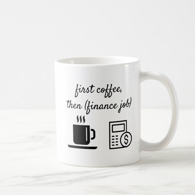 Taza De Café Primer Personalizar de regalo de contabilidad del  (Derecha)