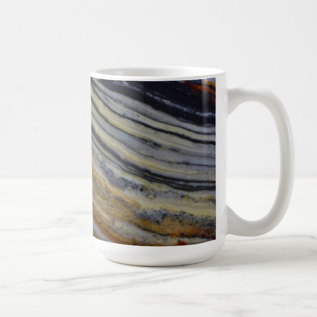 Taza De Café Primer plano de una losa de jaspe estriado (Derecha)