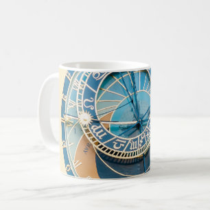 Taza De Café Primer plano del reloj astronómico de Praga, R. Ch