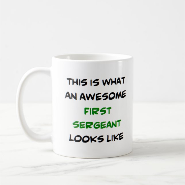 Taza De Café primer sargento, impresionante (Izquierda)