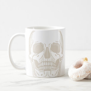 Taza De Café Primer tazón de café de cráneo mínimo
