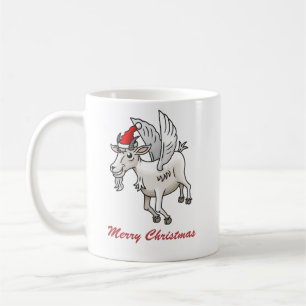 Taza De Café Primer vuelo del macho cabrío de Navidad