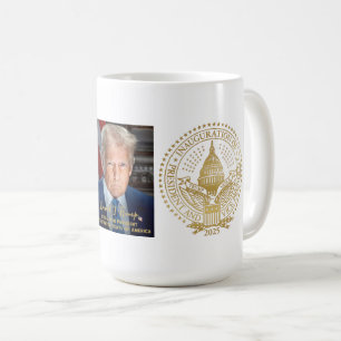 Taza De Café Primer y segundo sello inaugural de Donald Trump