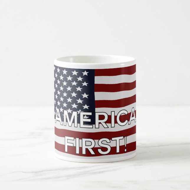 Taza De Café Primera bandera de los Estados Unidos (Centro)