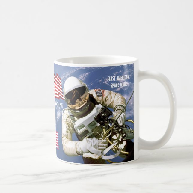 Taza De Café Primera caminata espacial astronauta estadounidens (Derecha)