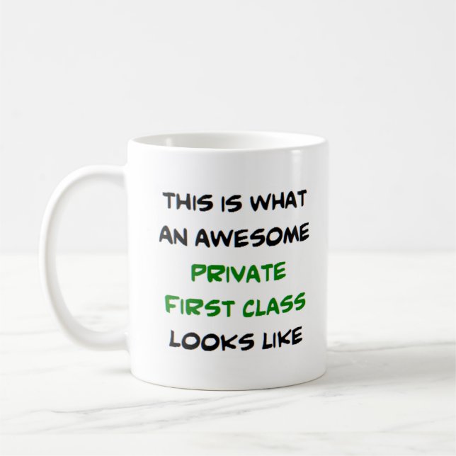 Taza De Café primera clase privada, impresionante (Izquierda)