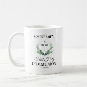 Taza De Café Primera comunión de hoja verde