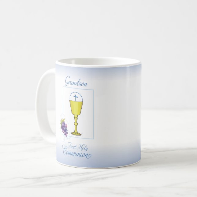 Taza De Café Primera comunión de nietos, cáliz con anfitrión (Anverso izquierdo)