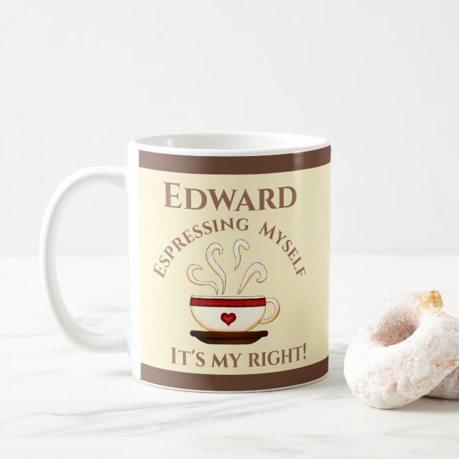 Taza De Café Primera enmienda: Espresso tú mismo (Con donut)