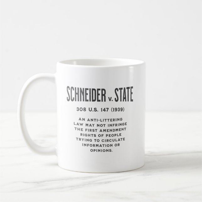 Taza De Café Primera enmienda Schneider c. State, 308 U.S. 147 (Izquierda)