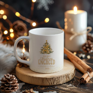 Taza De Café Primera foto de oro de Navidad en juego