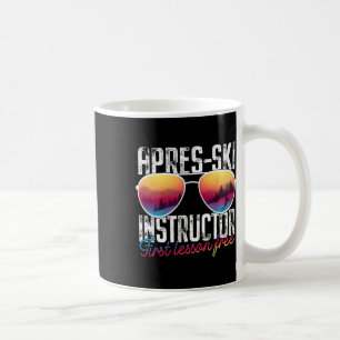 Taza De Café Primera Lección Apres Instructor De Esquí Esquina