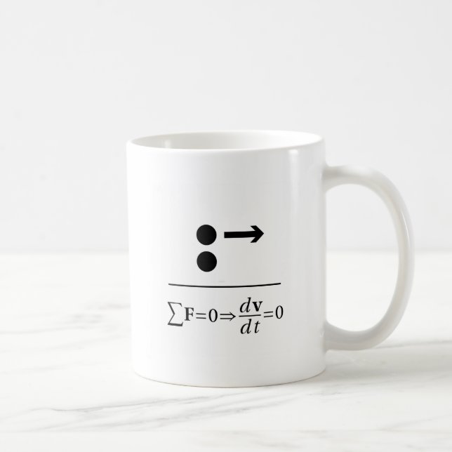 Taza De Café Primera ley de Newton (Derecha)