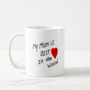 Taza De Café primera mamá feliz día de la madre simple manuscri