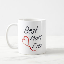 Taza De Café primera mamá feliz día de la madre simple manuscri