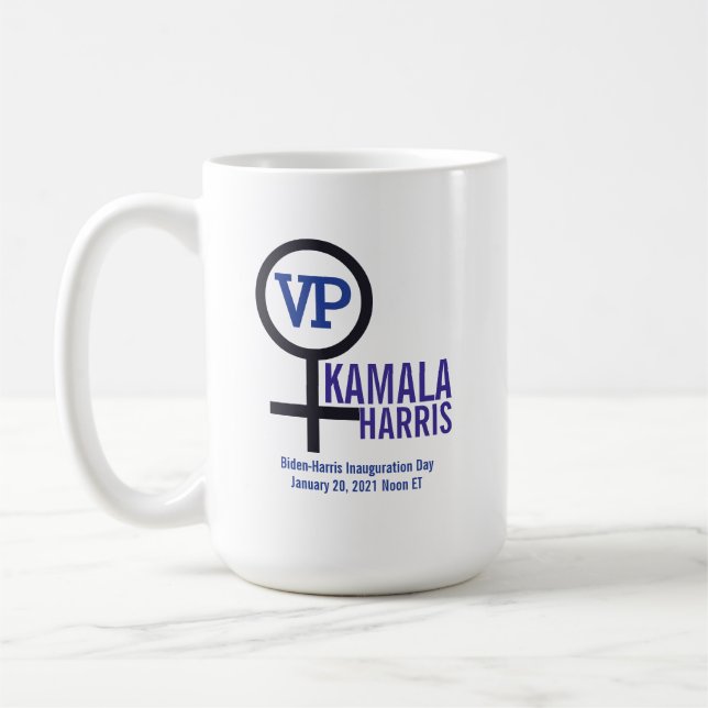 Taza De Café Primera mujer vicepresidenta Kamala Harris VP (Izquierda)