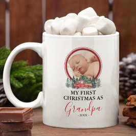 Taza De Café Primera Navidad como café de foto del abuelo Mug