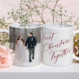 Taza De Café Primera Navidad como foto de Mr. y Mrs. newlywoed