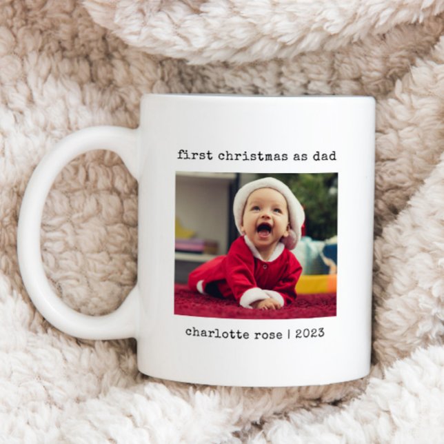 Taza De Café Primera Navidad como foto de papá Personalizado (Subido por el creador)