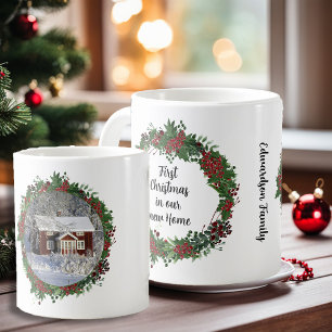 Taza De Café Primera Navidad en la foto familiar de nuestra nue