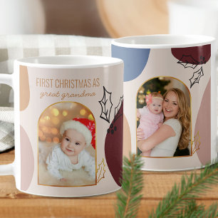 Taza De Café Primera Navidad, foto del Arco de Oro Personalizad