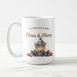Taza De Café Primera Navidad juntos - adorno de personalizable