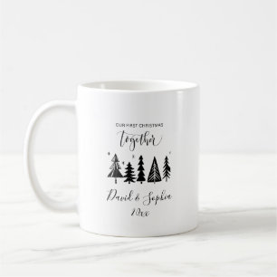 Taza De Café Primera Navidad juntos Mug - Nombres personalizado