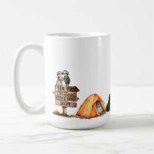 Taza De Café Primera Navidad juntos, pareja de recién casados a