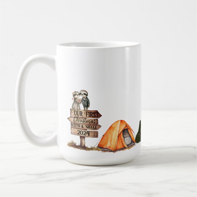 Taza De Café Primera Navidad juntos, pareja de recién casados a (Izquierda)