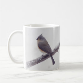 Taza De Café Primera nieve - pájaros del Titmouse copetudo