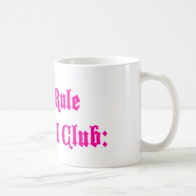 Taza De Café Primera regla de club de STFU: (Derecha)