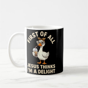 Taza De Café Primero De Jesús Piensa Que Un Delicioso Diseño De