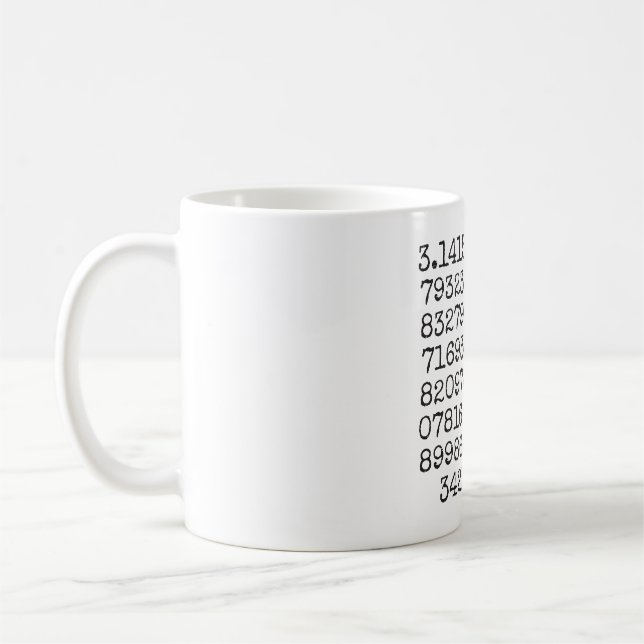 Taza De Café Primeros 100 dígitos de Pi Mug (Izquierda)