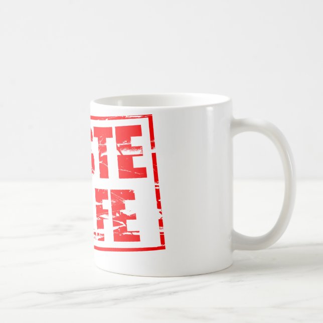 Taza De Café Primeros auxilios efecto de sello de goma rojo (Derecha)