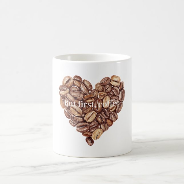Taza De Café Primeros Granos de Café Corazón (Centro)