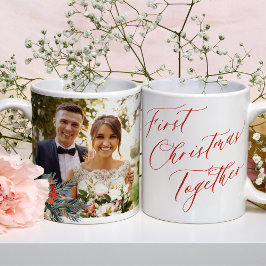 Taza De Café Primeros nombres de fotos de bodas recién casados 