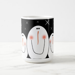 Taza De Café Primitive Folk Art Snowman