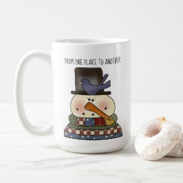 Taza De Café Primitive Snowman Coffee Cup