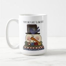 Taza De Café Primitive Snowman Coffee Cup