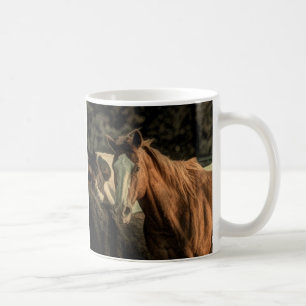 Taza De Café Primitivo rústico campo occidental caballo silvest