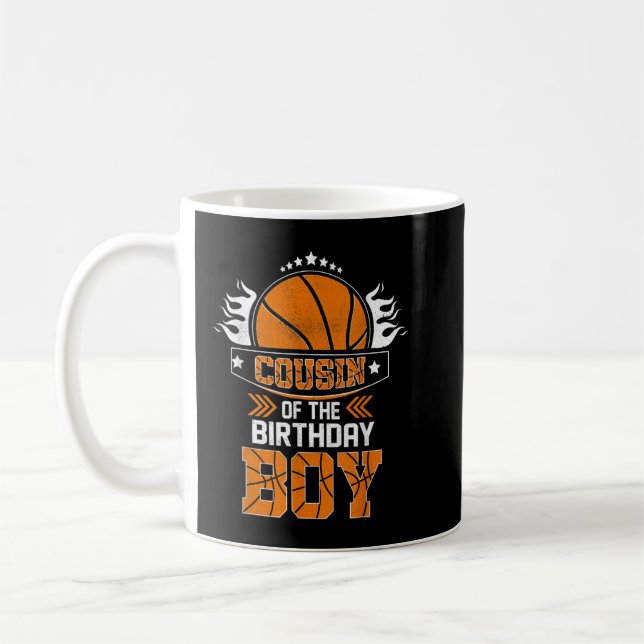 Taza De Café Primo de la camiseta de básquetbol Birthday para B (Izquierda)