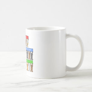 Taza De Café Primo del feliz cumpleaños, gatos del dibujo