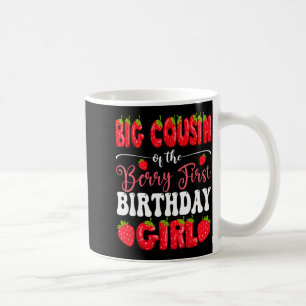 Taza De Café Primo grande de la fresa cumpleañera de primer año