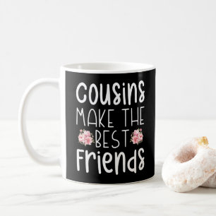 Taza De Café Primos Hacen Flor acuarela De Los Mejores Amigos